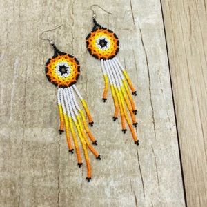 Native Cora Artisan Beaded Earring Set